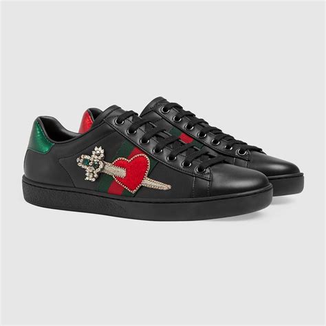 gucci ace leather trainers|gucci ace embroidered.